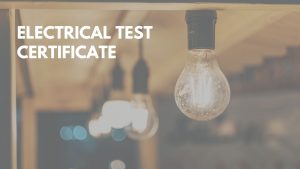 electrical test certificate